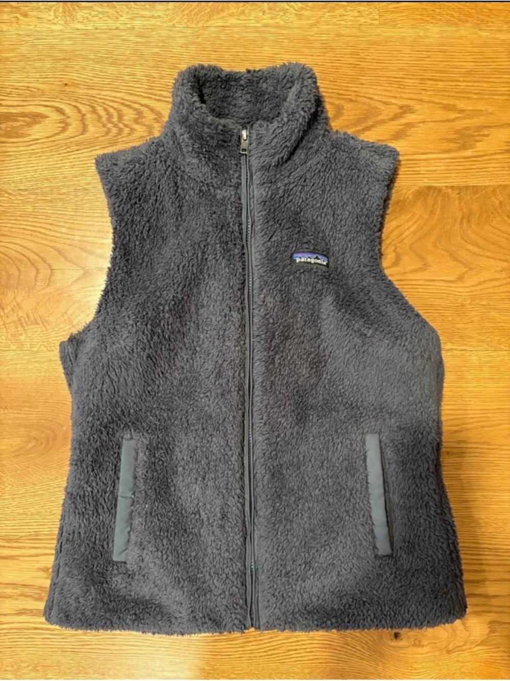 Patagonia Black Sherpa Fleece Vest with Logo Tag